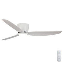 Claro 132cm DC White Low Profile Ceiling Fan with LED Light